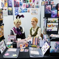 Exhibitors at the booth at Manga-Comic-Con 2024