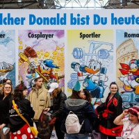 Duck posters with the titles ‘Explorer’, ‘Cosplayer’, ‘Athlete’ and ‘Romantic’ at Manga Comic Con 2025