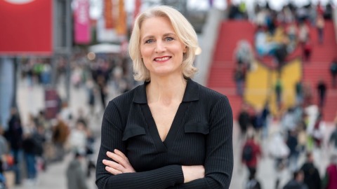 Portrait photography of the Book Fair director Astrid Böhmisch at the Leipzig Book Fair 2025
